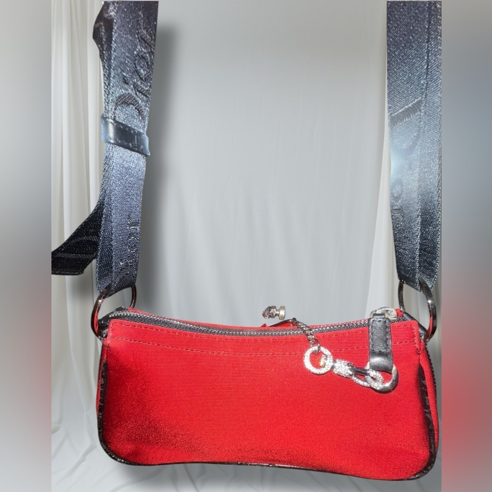 CHRISTIAN DIOR Red Silk Jersey Crystal Hardcore Bag RARE VINTAGE GALLIANO ERA - Picture 9 of 17